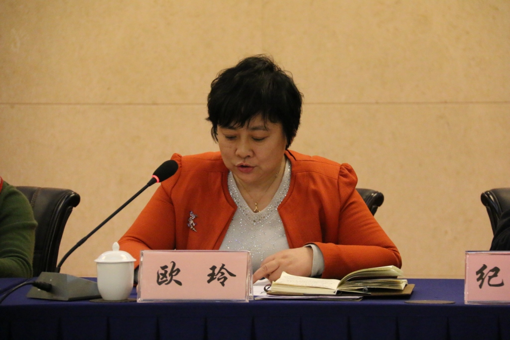 市残联副理事长、协会第三届会长欧玲讲话